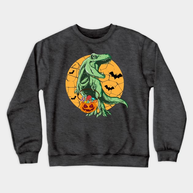 Trick or Treat T-Rex Crewneck Sweatshirt by Giorgi's